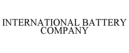 INTERNATIONAL BATTERY COMPANY trademark