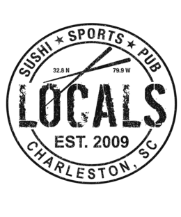 SUSHI SPORTS PUB 32.8 N 79.9 W LOCALS EST. 2009 CHARLESTON, SC trademark