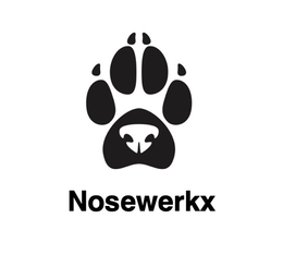 THE LITERAL ELEMENT, "NOSEWERKX," CENTERS BELOW A DOG PAW AND NOSE PRINT COMBINATION DESIGN. trademark
