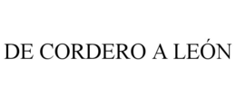 DE CORDERO A LEÓN trademark