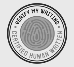 VERIFY MY WRITING CERTIFIED HUMAN WRITTEN trademark