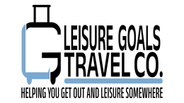 LEISURE GOALS TRAVEL CO. HELPING YOU GET OUT AND LEISURE SOMEWHERE trademark