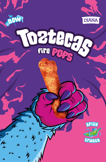 NEW DIANA TOZTECAS FIRE POPS SPICY CRUNCH trademark