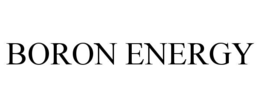 BORON ENERGY trademark