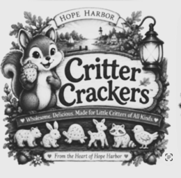HOPE HARBOR  CRITTER CRACKERS - WHOLESOME, DELICIOUS. MADE FOR LITTLE CRITTERS OF ALL KINDS FROM THE HEART OF HOPE HARBOR trademark