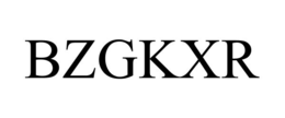 BZGKXR trademark