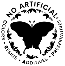 NO ARTIFICIAL COLORS RESINS ADDITIVES PRESERVATIVES trademark