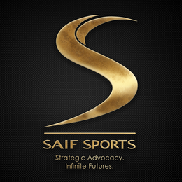 SAIF SPORTS STRATEGIC ADVOCACY. INFINITE FUTURES. trademark