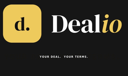 D. DEALIO YOUR DEAL. YOUR TERMS. trademark