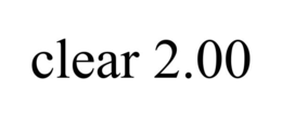 CLEAR 2.00 trademark