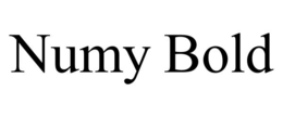 NUMY BOLD trademark