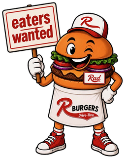 EATERS WANTED R BURGERS DRIVE-THRU trademark