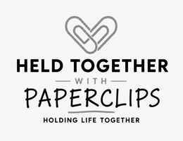 HELD TOGETHER WITH PAPERCLIPS HOLDING LIFE TOGETHER trademark